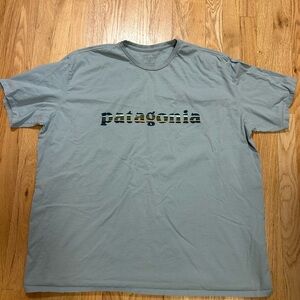 Patagonia Gray/Blue Men's T-Shirt